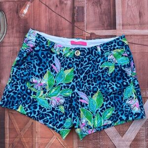 GUC! Lilly Pulitzer Callahan Knit Shorts Formentera Turquoise Hot On The Spot